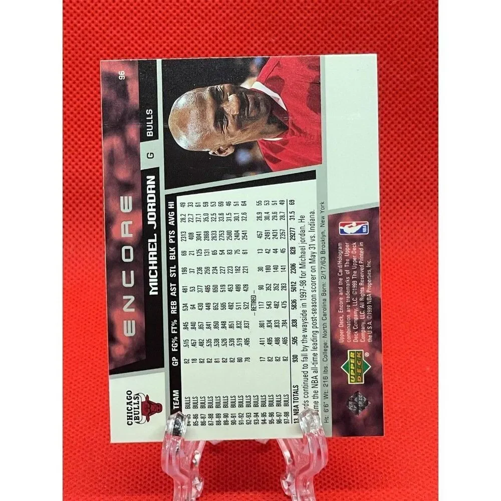 Michael Jordan Card 1999 Upper Deck Encore #96 hologram